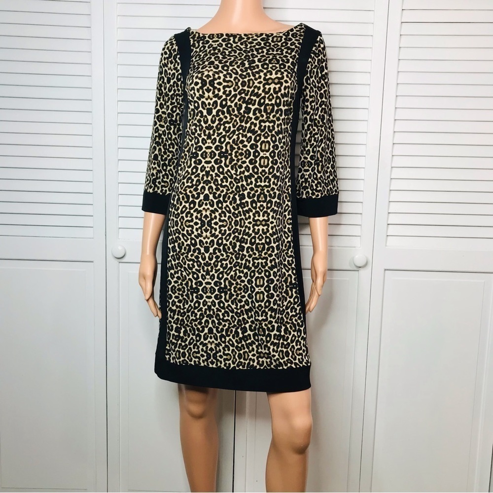 2/$50 NICOLE Animal Print 3/4 Sleeve Dress Size XS